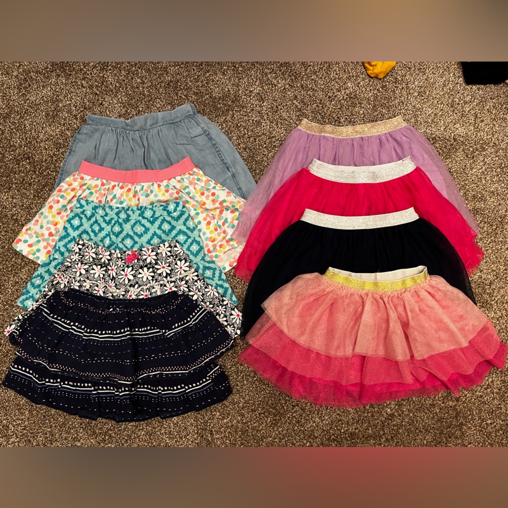 Girls Size 5/6 Skorts - Lot of 9 - Various Brands